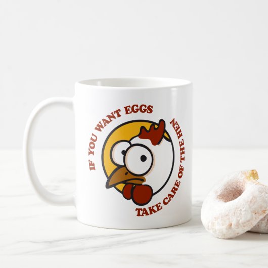 Zorg voor de hen 1 koffiemok (Met donut)