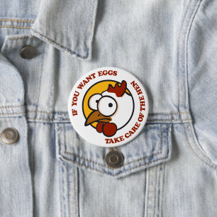 Zorg voor de hen 1 ronde button 7,6 cm
