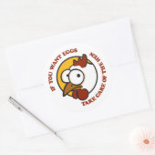 Zorg voor de hen 1 ronde sticker (Envelop)