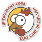 Zorg voor de hen 1 sticker (Voorkant)