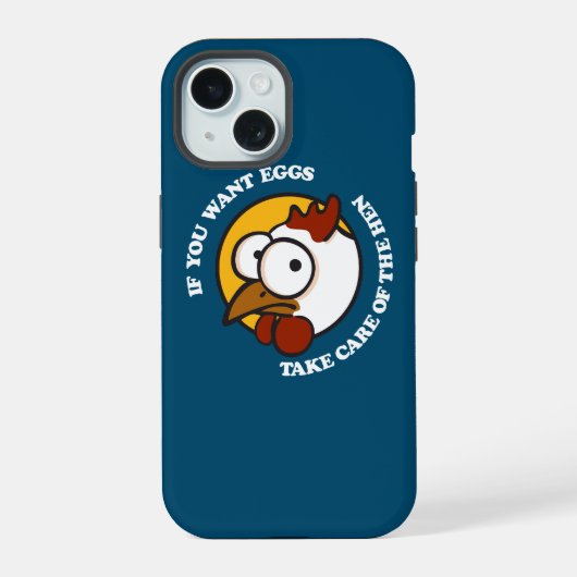 Zorg voor de kip 1 iPhone 15 case (Achterkant)