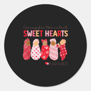 Zorg Voor De Schattigste Liefjes Nicu Verpleegster Ronde Sticker