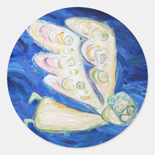 Zorg voor de Soul Angel met Baby Angel Art Sticker (Voorkant)