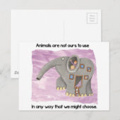Zorg voor dieren! briefkaart (Voorkant / Achterkant)