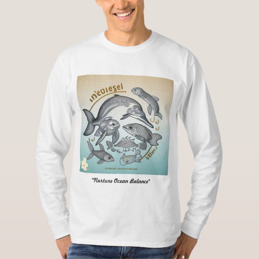 "Zorg voor evenwicht in de oceanen" T-shirt (Voorkant)