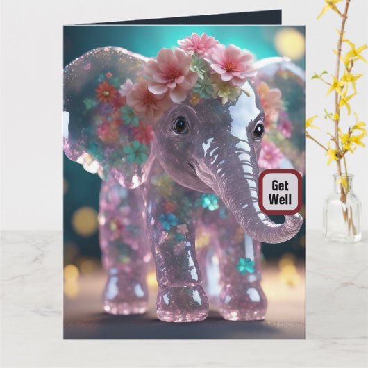 Zorg voor goed gevouwen Wenskaart Kaart (Gele Bloem)