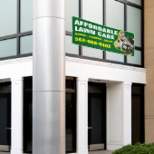 Zorg voor het gazon Aangepaste bewerkbare banner (Buitenkant Gebouw)