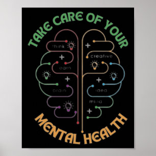 Zorg voor je geestelijke gezondheid poster