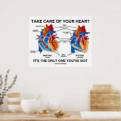 Zorg voor je hart Het is de enige die je hebt Poster (Keuken)