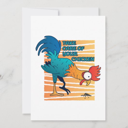Zorg voor je kip bedankkaart (Voorkant)