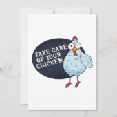Zorg voor je kip bedankkaart (Voorkant)
