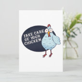 Zorg voor je kip bedankkaart (Staand voorkant)