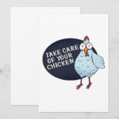 Zorg voor je kip bedankkaart (Voorkant / Achterkant)
