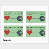 Zorg voor je moeder rechthoekige sticker (Vel)