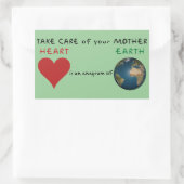 Zorg voor je moeder rechthoekige sticker (Tas)