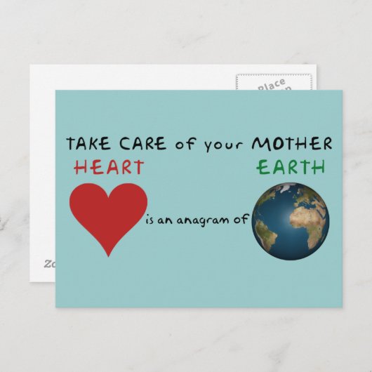 Zorg voor je moederaarde briefkaart (Voorkant / Achterkant)