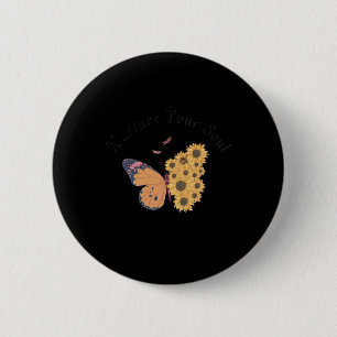 Zorg voor je soul Sticker Ronde Button 5,7 Cm