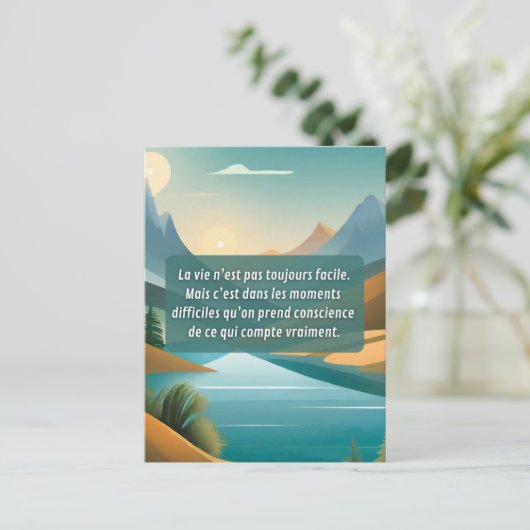 Zorg voor jezelf. briefkaart (Staand voorkant)