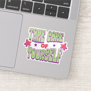 Zorg Voor Jezelf Typografie  Sticker