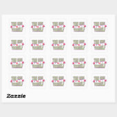 Zorg Voor Jezelf Typografie Vierkante Sticker (Vel)