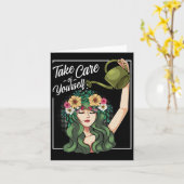 Zorg voor jezelf zelfliefde lichaam positief menta kaart (Gele Bloem)