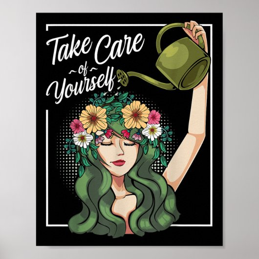 Zorg voor jezelf Zelfliefde Lichaam Positieve Ment Poster (Voorkant)