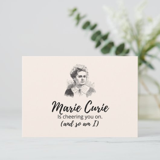 Zorg voor kaarten - Marie Curie doet je alsof (Staand voorkant)