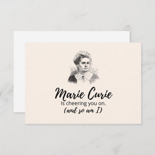 Zorg voor kaarten - Marie Curie doet je alsof (Voorkant / Achterkant)