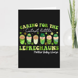 Zorg Voor Kleine Leprechauns Moeder Baby Verpleegs Kaart