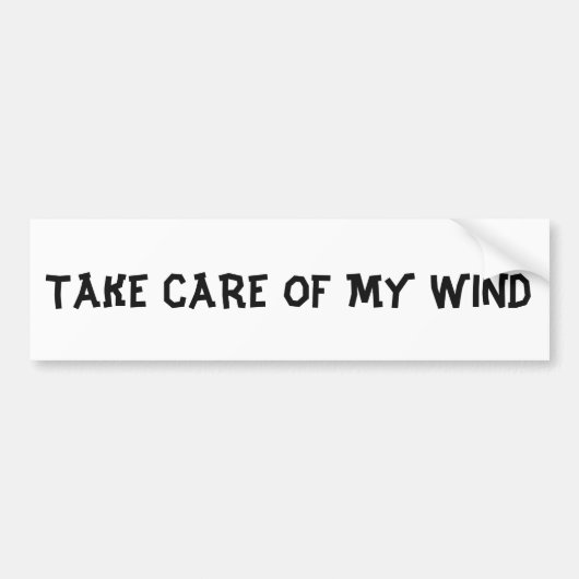Zorg voor mijn Bumpersticker (Voorkant)