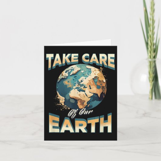 Zorg voor onze bescherming van het milieu kaart (Voorkant)