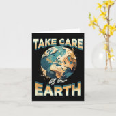 Zorg voor onze bescherming van het milieu kaart (Gele Bloem)