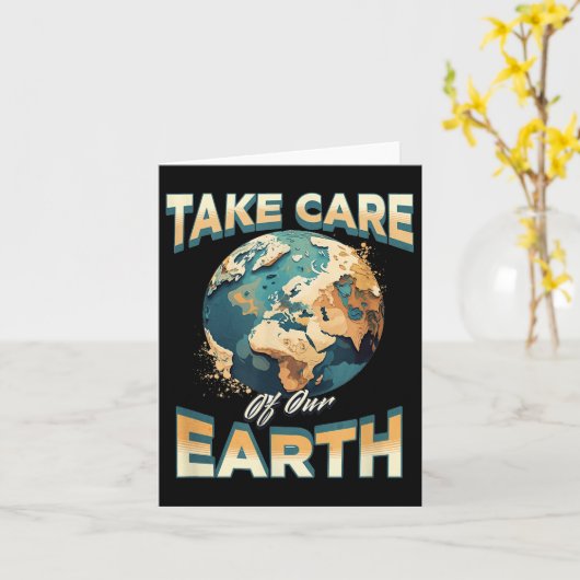 Zorg voor onze bescherming van het milieu kaart (Gele Bloem)