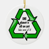 Zorg voor onze planeet keramisch ornament (Voorkant)