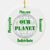 Zorg voor onze planeet keramisch ornament (Achterkant)