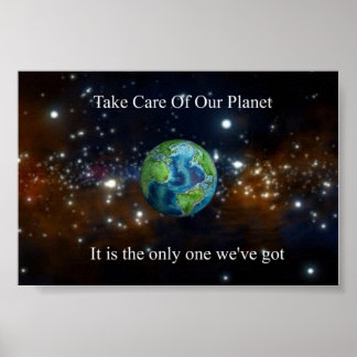 Zorg voor onze planeet poster