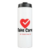 Zorg voor uw gezondheid thermosbeker (Voorkant)