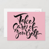 Zorg voor uzelf briefkaart (Voorkant / Achterkant)