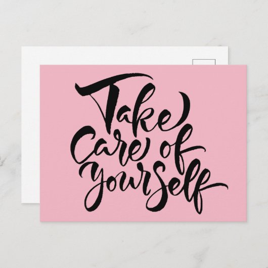 Zorg voor uzelf briefkaart (Voorkant / Achterkant)