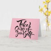 Zorg voor uzelf kaart (Gele Bloem)