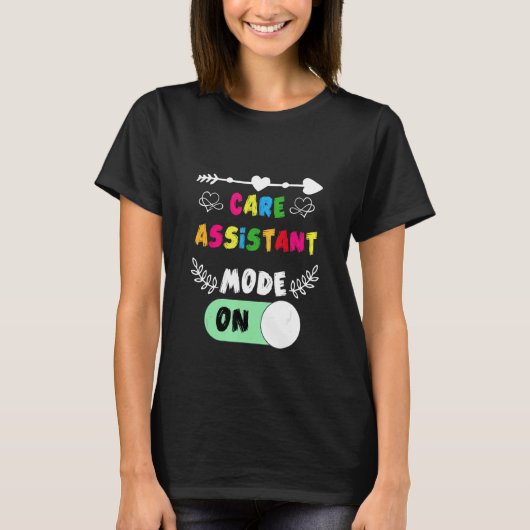 Zorgassistent Mode op Zorghuizen Show Support Car T-shirt (Voorkant)