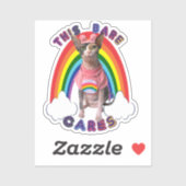 Zorgbakpride Sphynx Cat Rainbow Sticker (Vel)