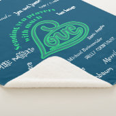 Zorgbank met liefde en gebeden sherpa deken (3/4)