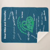 Zorgbank met liefde en gebeden sherpa deken (Voorkant (horizontaal))