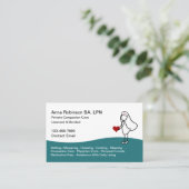 Zorgbegeleider LPN Verpleegster Visitekaartje (Staand voorkant)