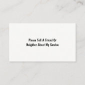 Zorgcentrum voor hartsymbool en familiediensten visitekaartje (Achterkant)