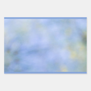 Zorgeloos Abstract Blauw Geel Patroon Inpakpapier Vel