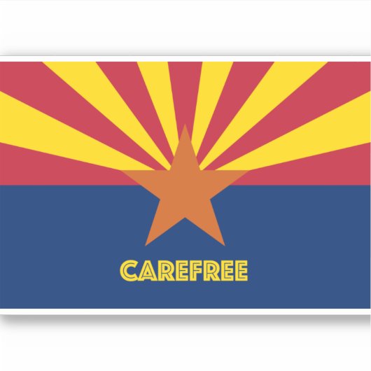 Zorgeloos AZ Sticker (Voorkant)