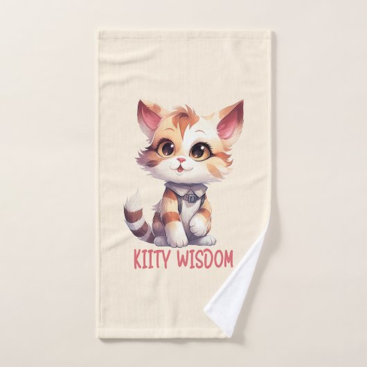 Zorgeloos kat houding – speels katachtige ontwerp bad handdoek (Handdoek)