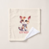 Zorgeloos kat houding – speels katachtige ontwerp bad handdoek (Wasdoekje)